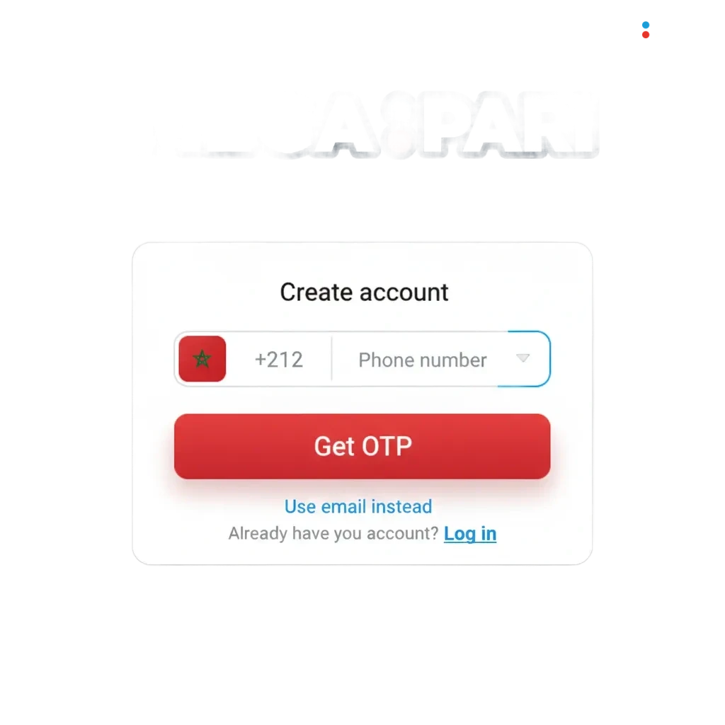 MegaPari registration, login, and verification interface for Morocco players, 200% bonus up to 14,000 MAD + 150 free spins.