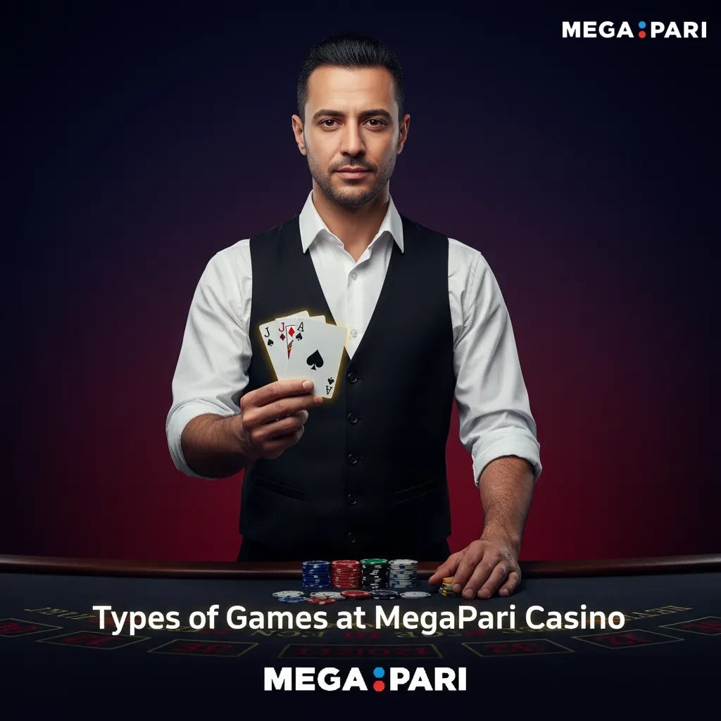 MegaPari Casino game categories: slots, crash games, table games, roulette, card games, and progressive jackpots